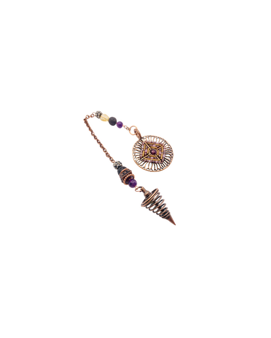 Copper Mystery Pendulum with Angel Number